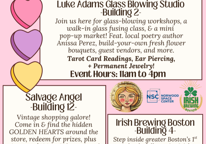 Valentine's Day Newsletter in Pink and White Lined Graphic Style-2